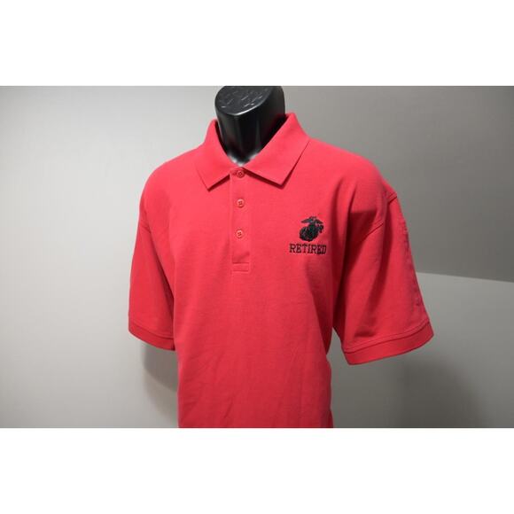 5.11 Tactical Polo Shirt Red Retired Marine Performance Cotton Mens Size XL - Picture 2 of 7